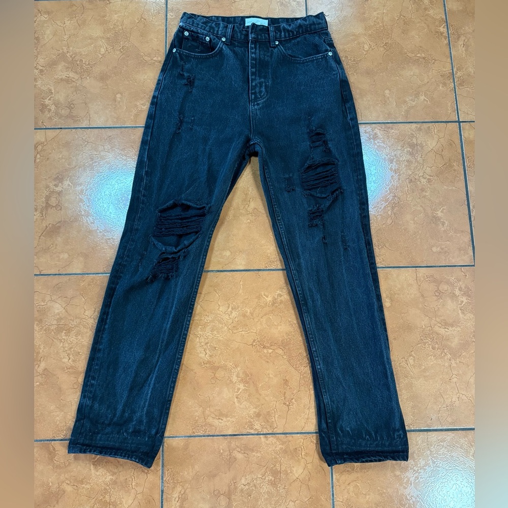 Distressed Black Jeans